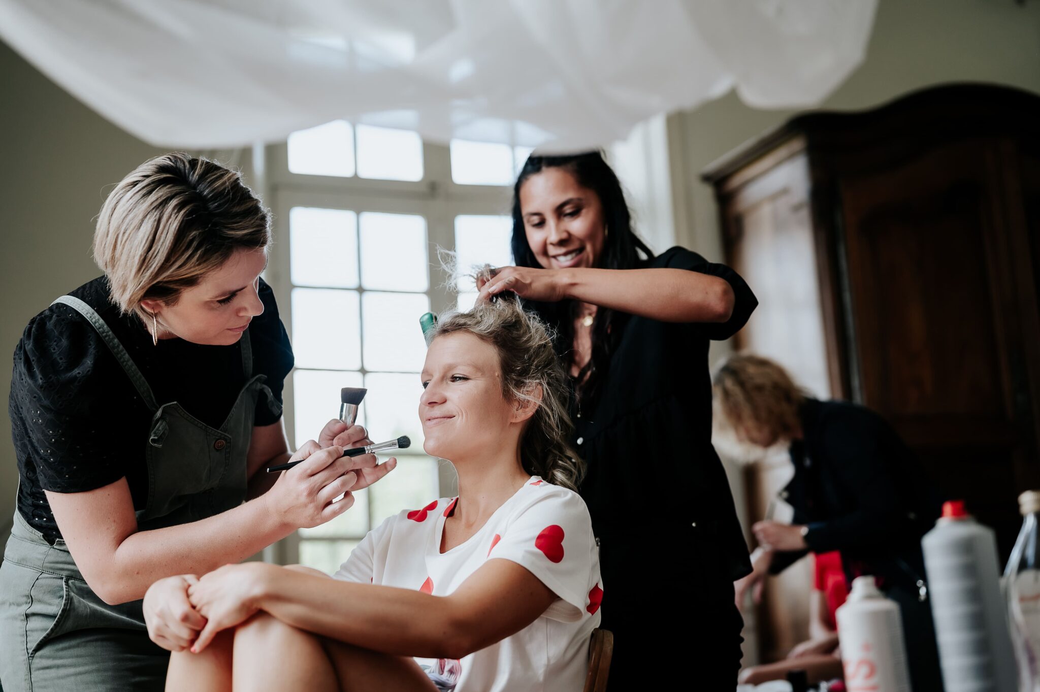 coiffure et maquillage de mariage saintes