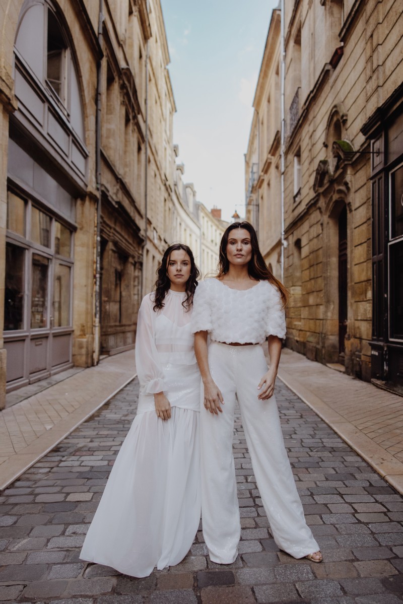 Tenues de mariage civil éthique et réutilisable en tissu ecoresponsable