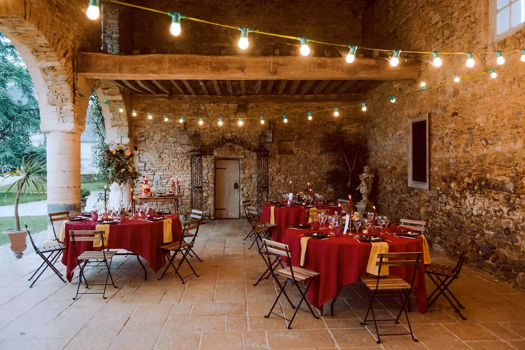 Réception sous les arches au manoir de Chivré, dans la manche en normandie