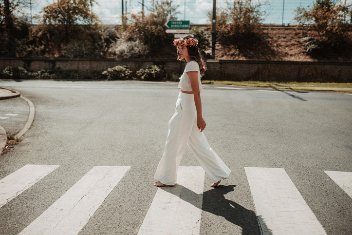 tenue cérémonie civile mariée combinaison le mans
