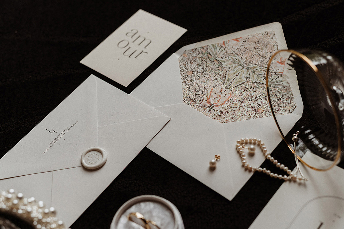 faire part chic moderne mariage nantes