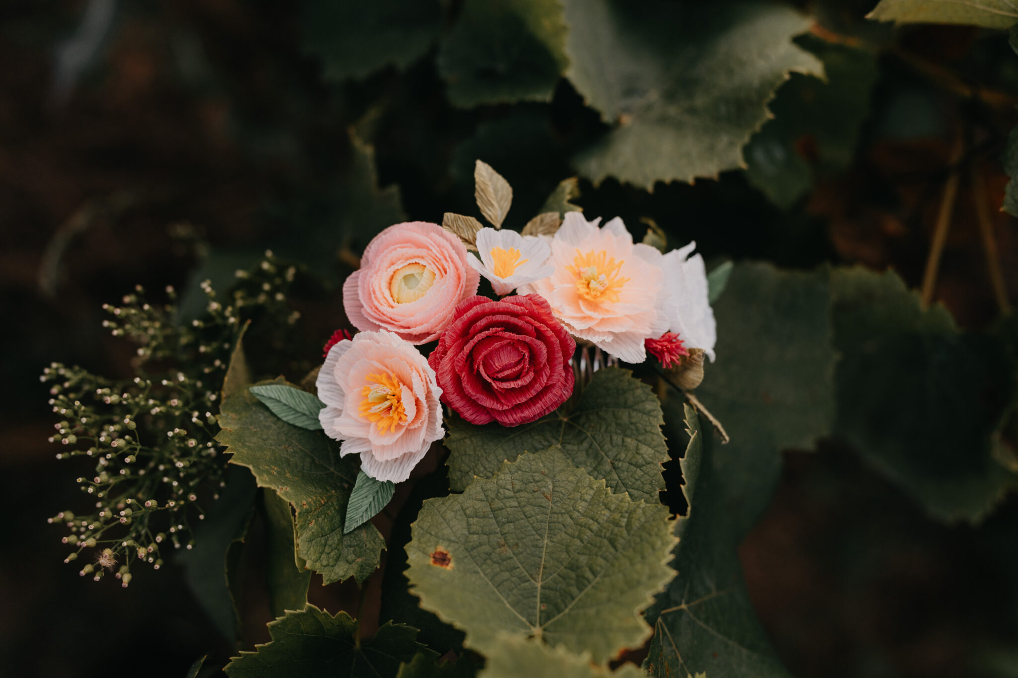 peigne de Mariée en papier