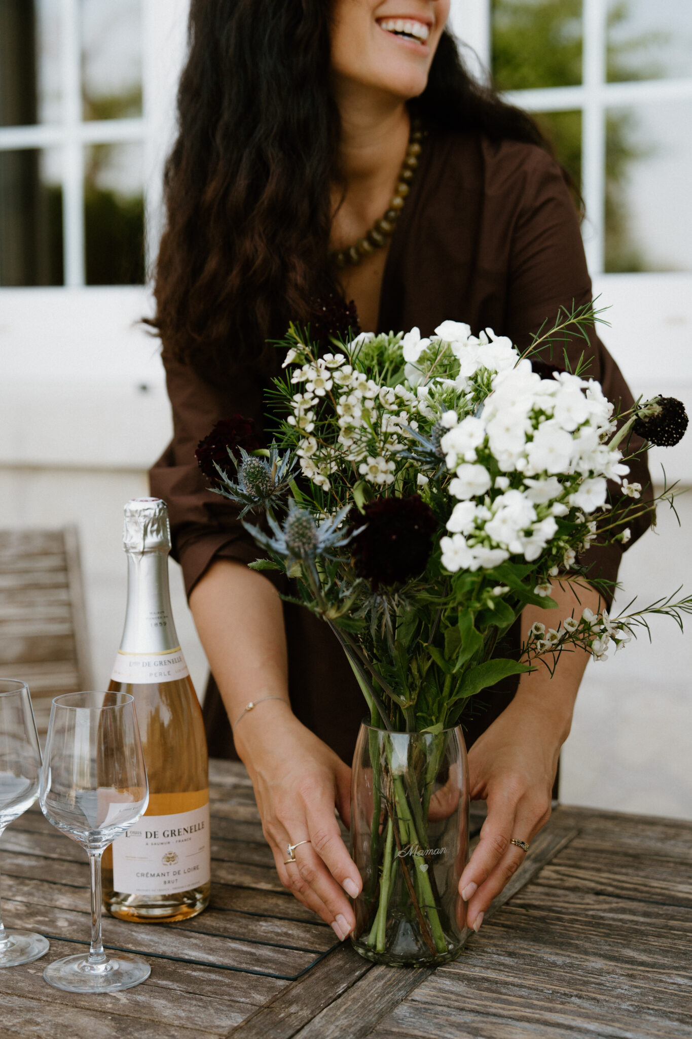decoration table fleurs mariage boissons angers