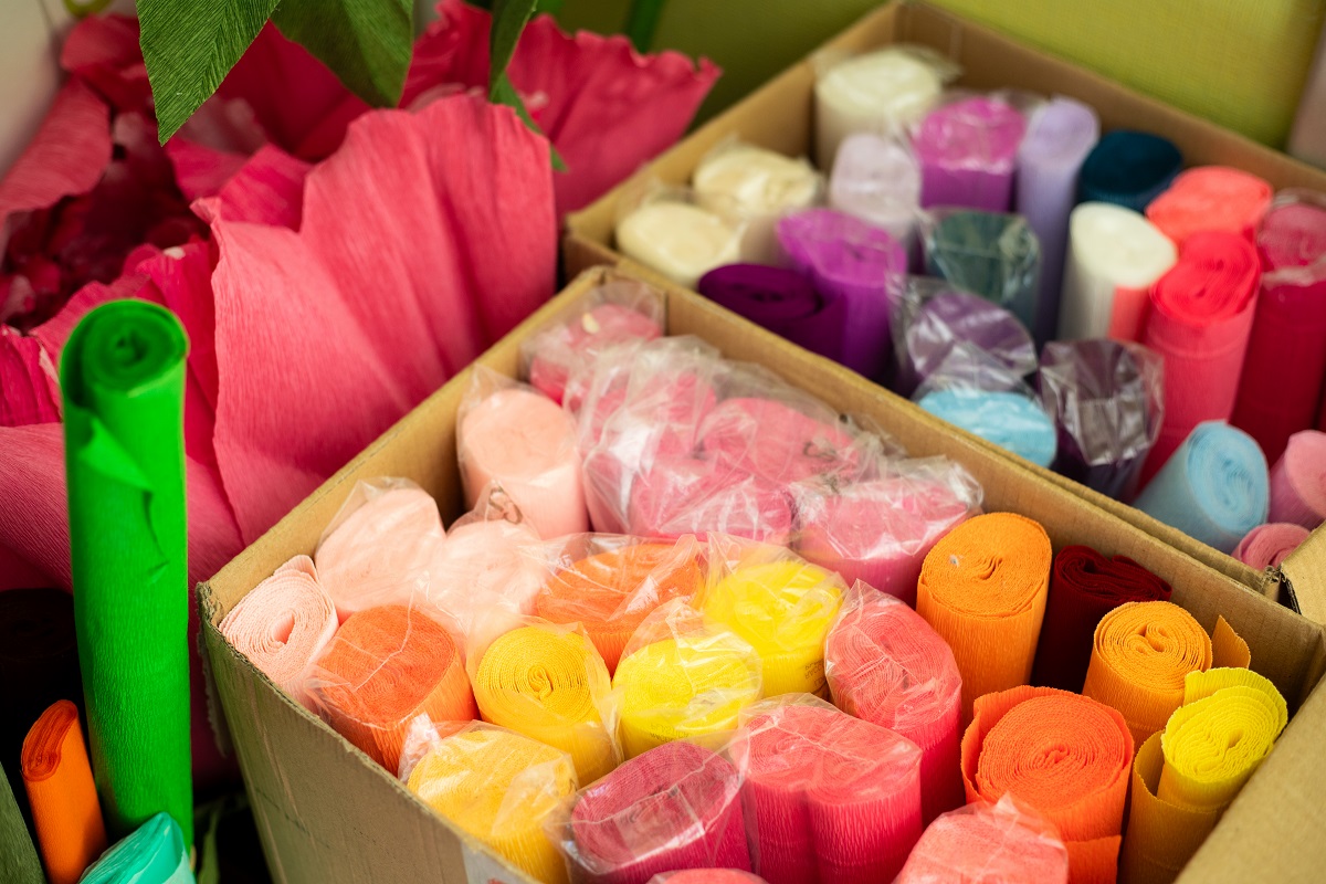 papier crepon pour fleurs en papier pour mariage