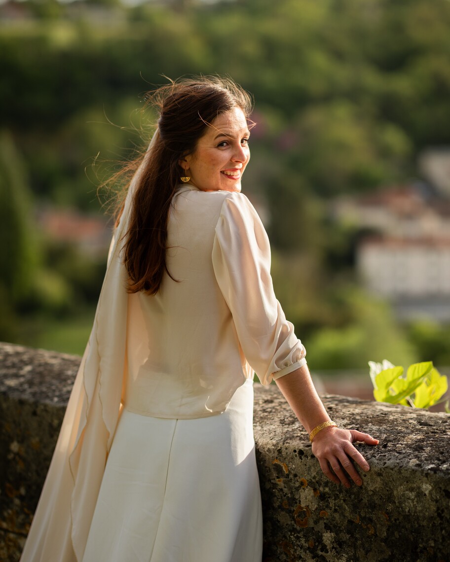 robe de mariée en mousseline de soie