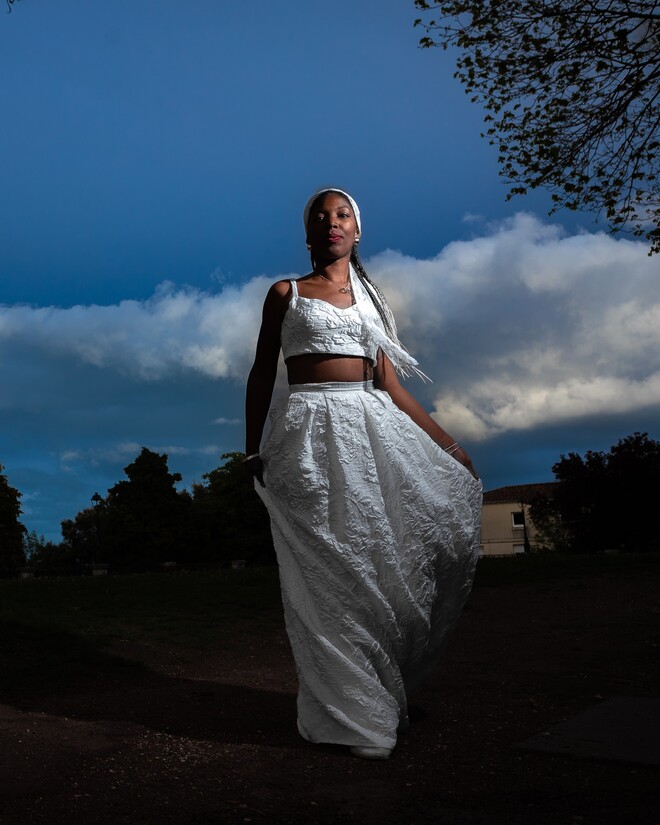 robe de mariée haut et bas séparés