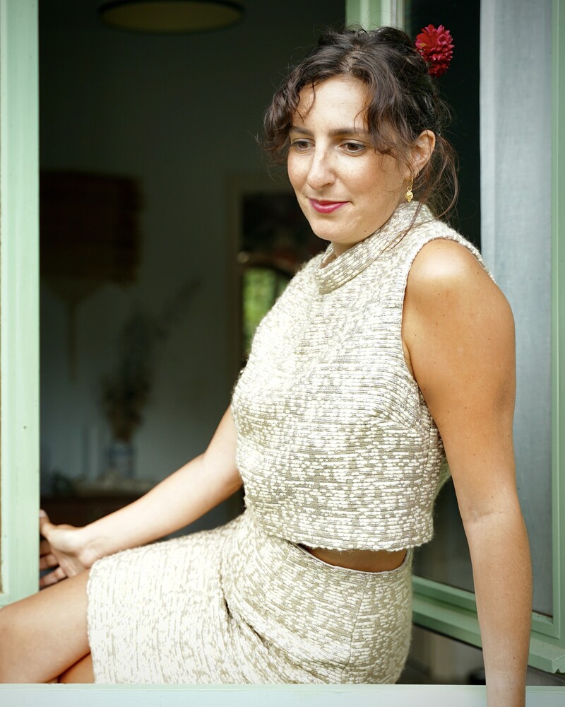 robe de mariee originale doree jupe et haut séparés