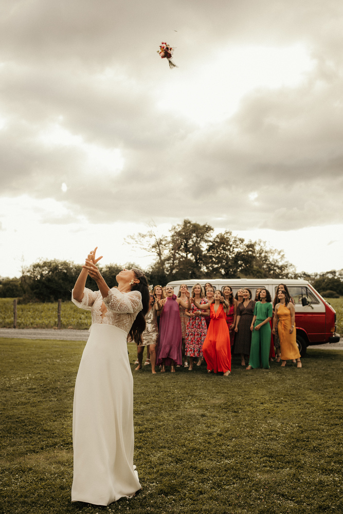 lancer traditionnel bouquet de mariée mayenne