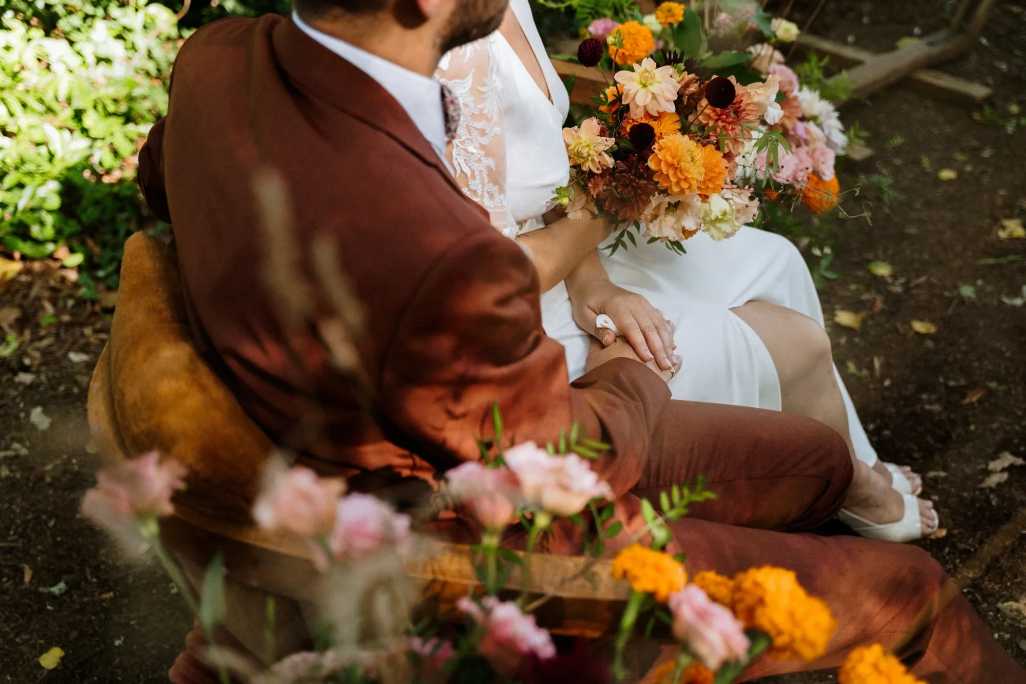 nantes fleurs mariage coloré couple bouquet