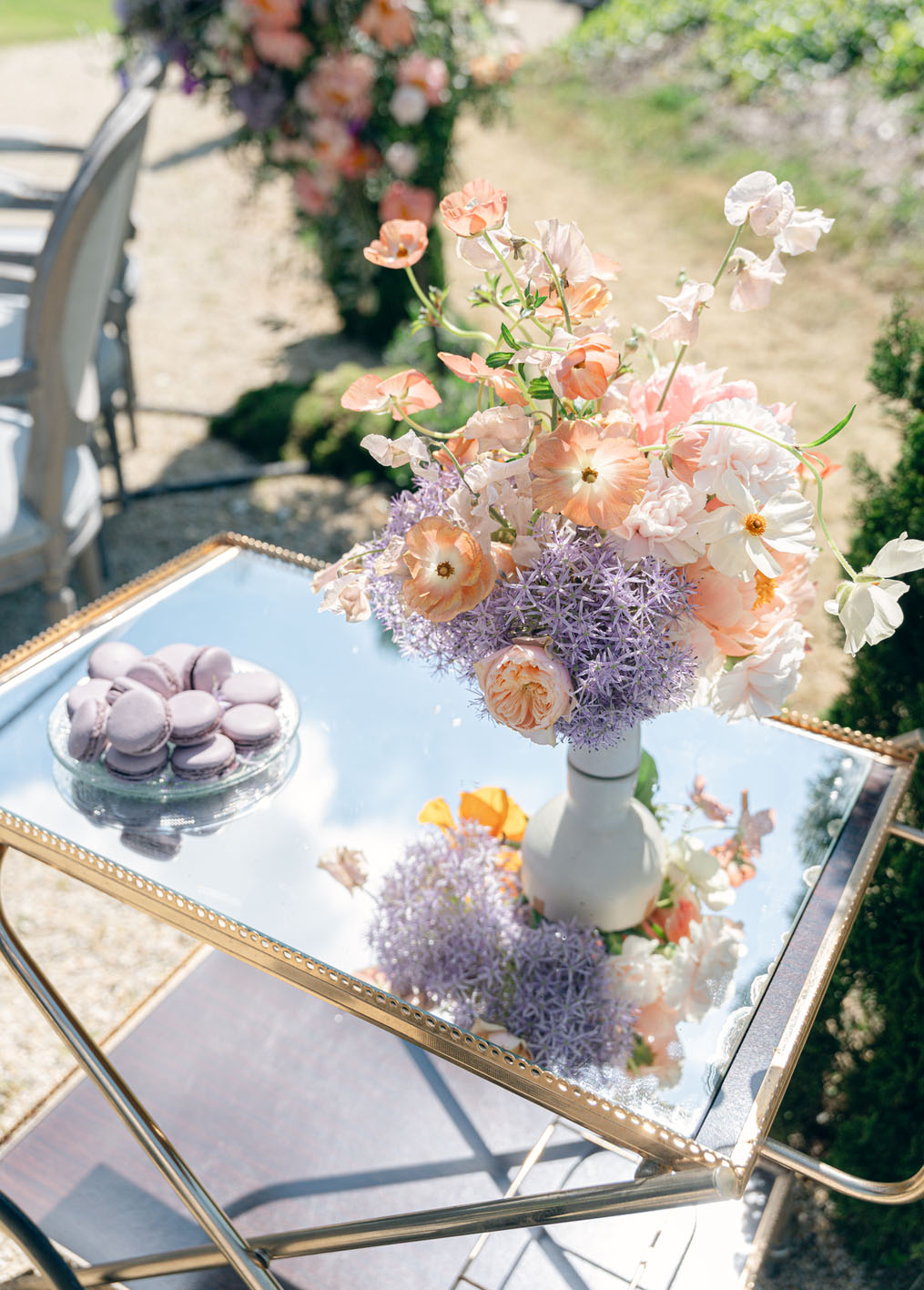 fleurs peche mauve mariage anjou
