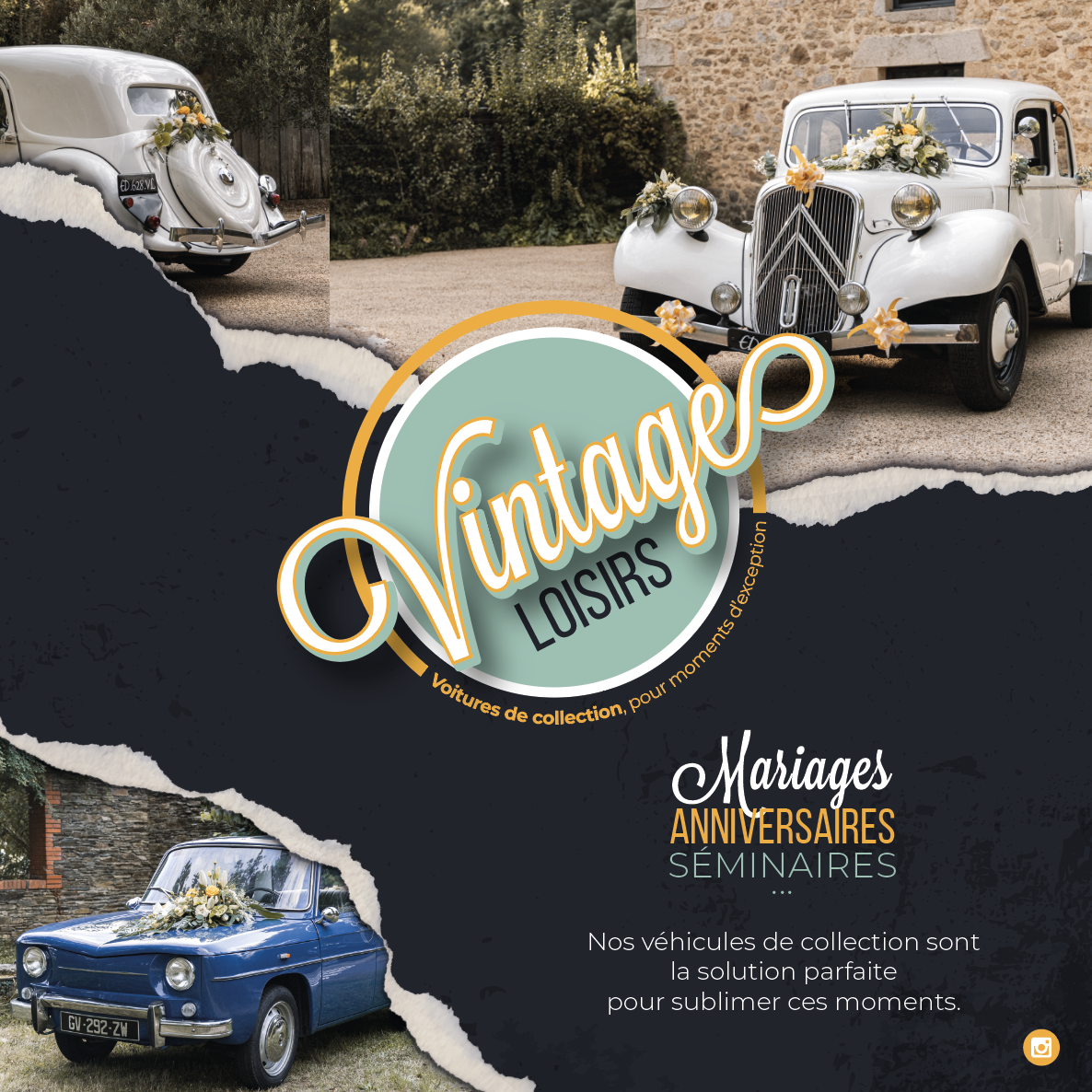 Location voiture vintage pour les mariages.