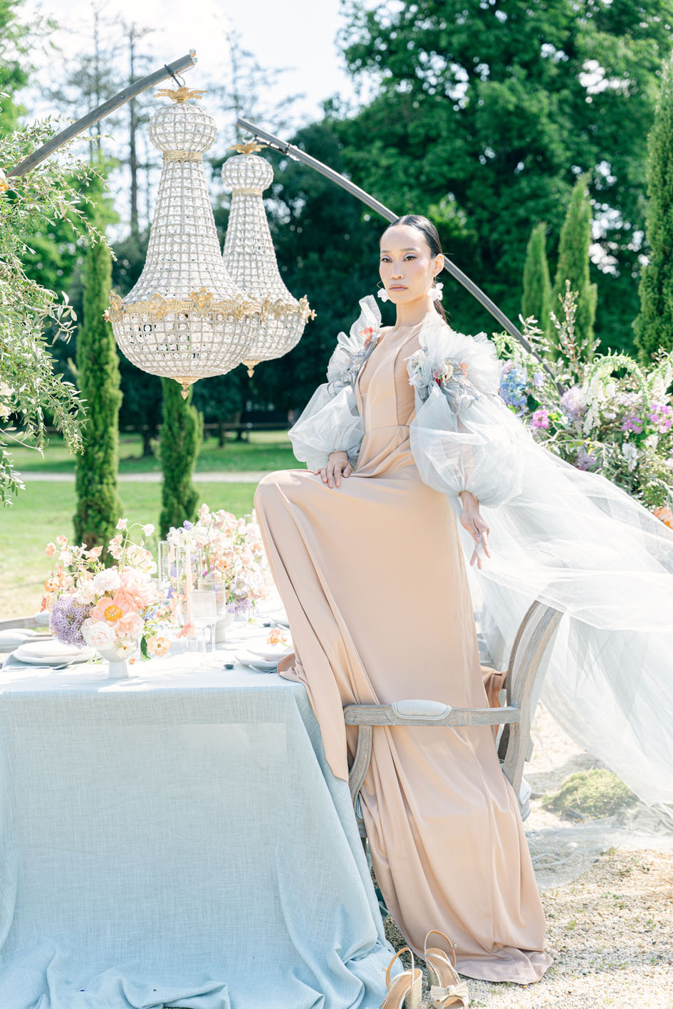 decoration mariage lustre suspension angers
