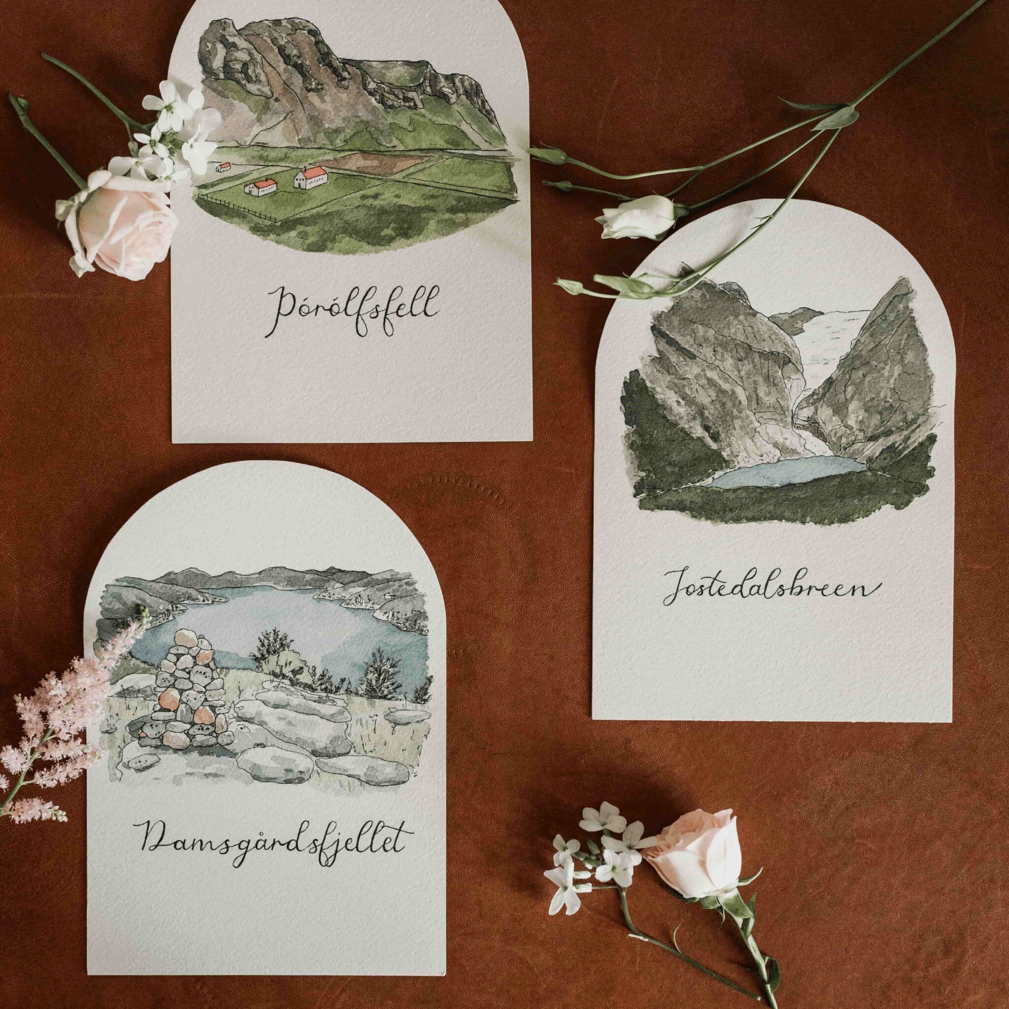 papeterie-mariage-illustration-centre de table-aquarelle-nantes