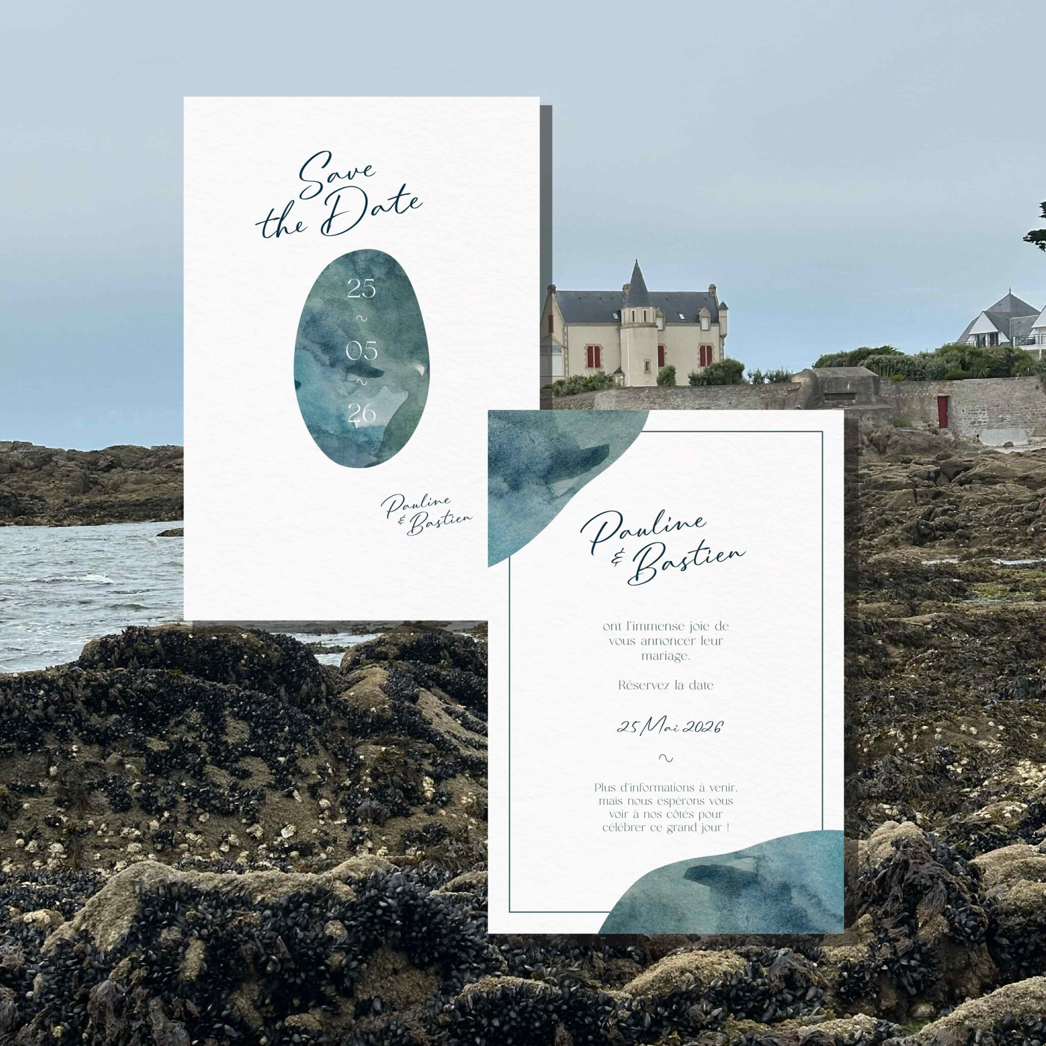 papeterie-save the date-mariage-aquarelle-nantes