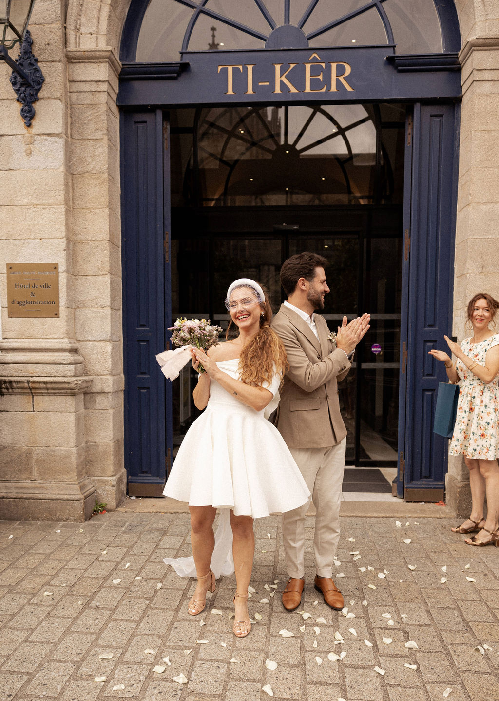 robe mariée civil mairie courte