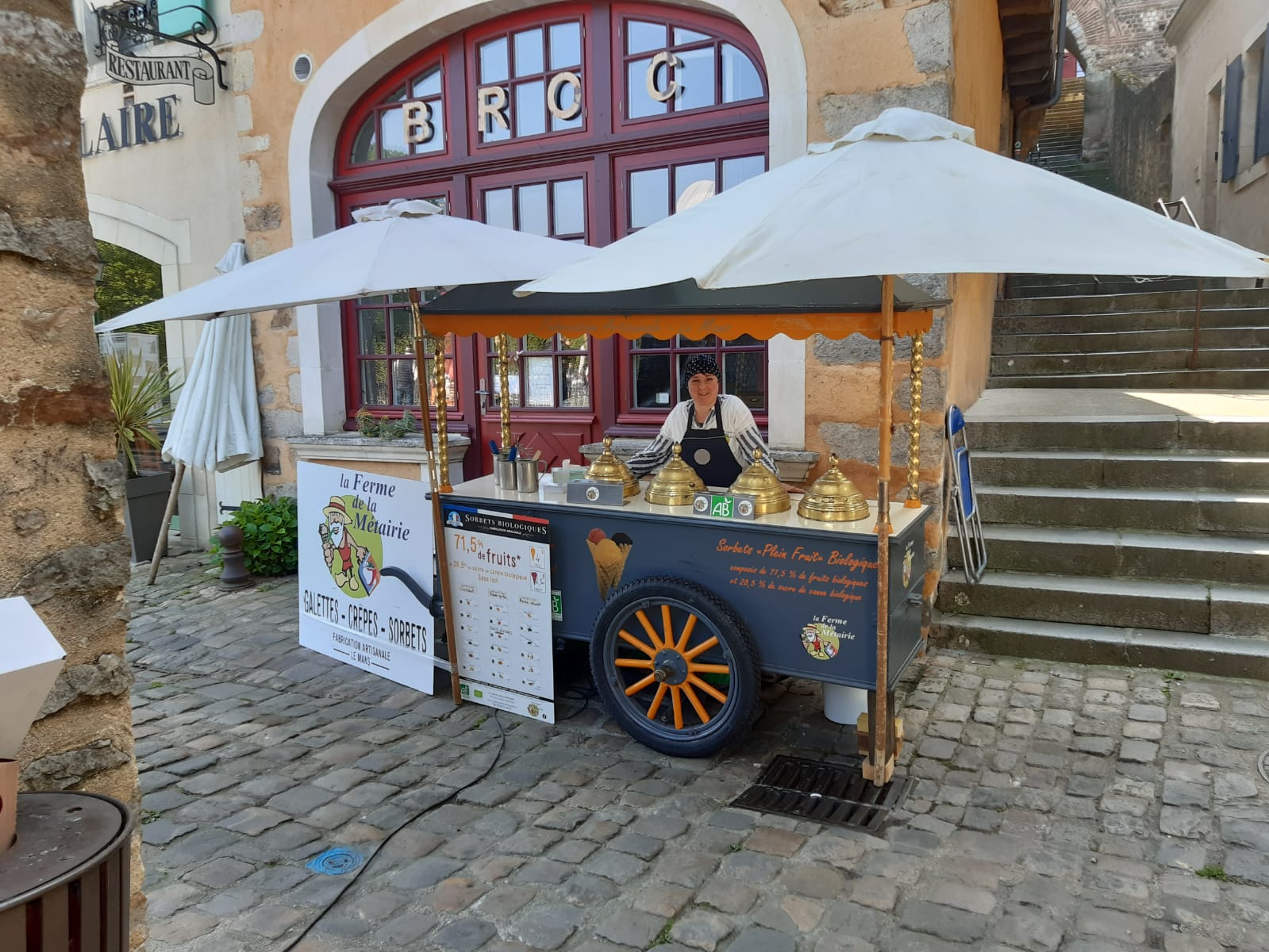 chariot glace évènement mariage sarthe