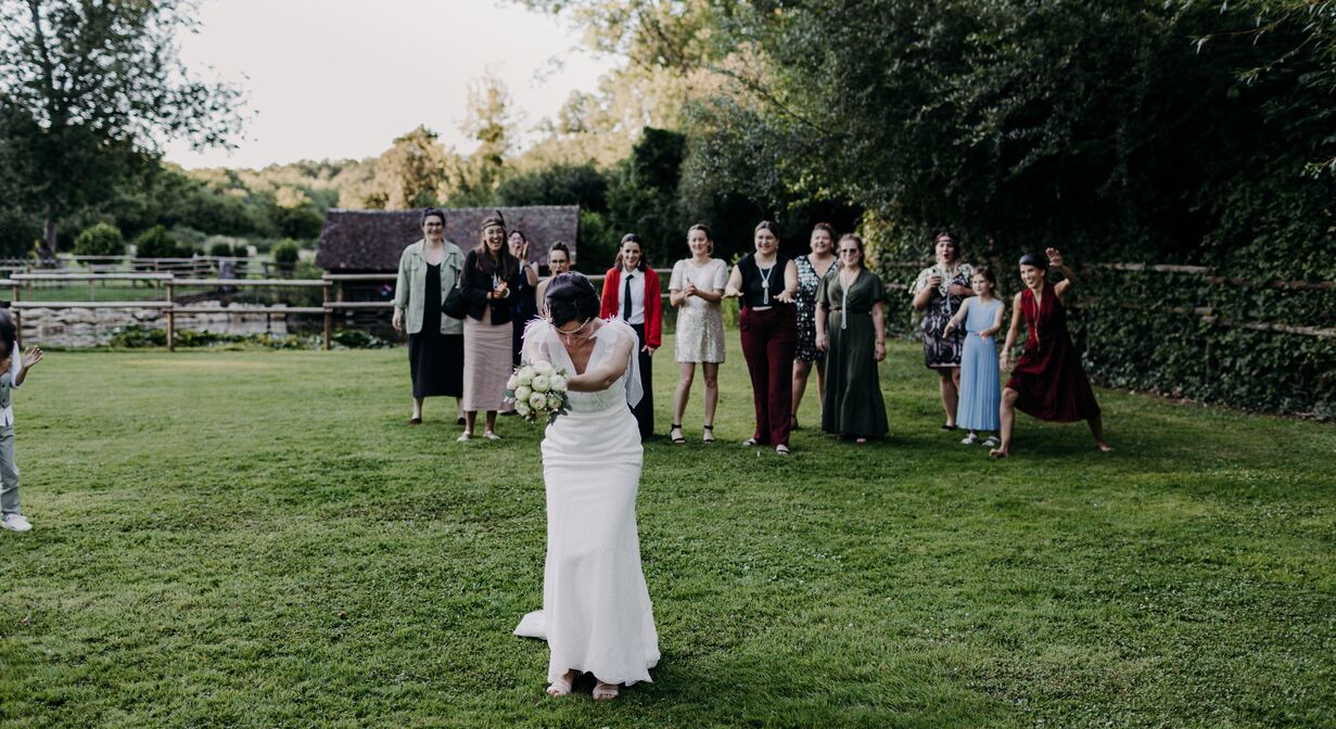 lancer de bouquet mariée mariage le mans