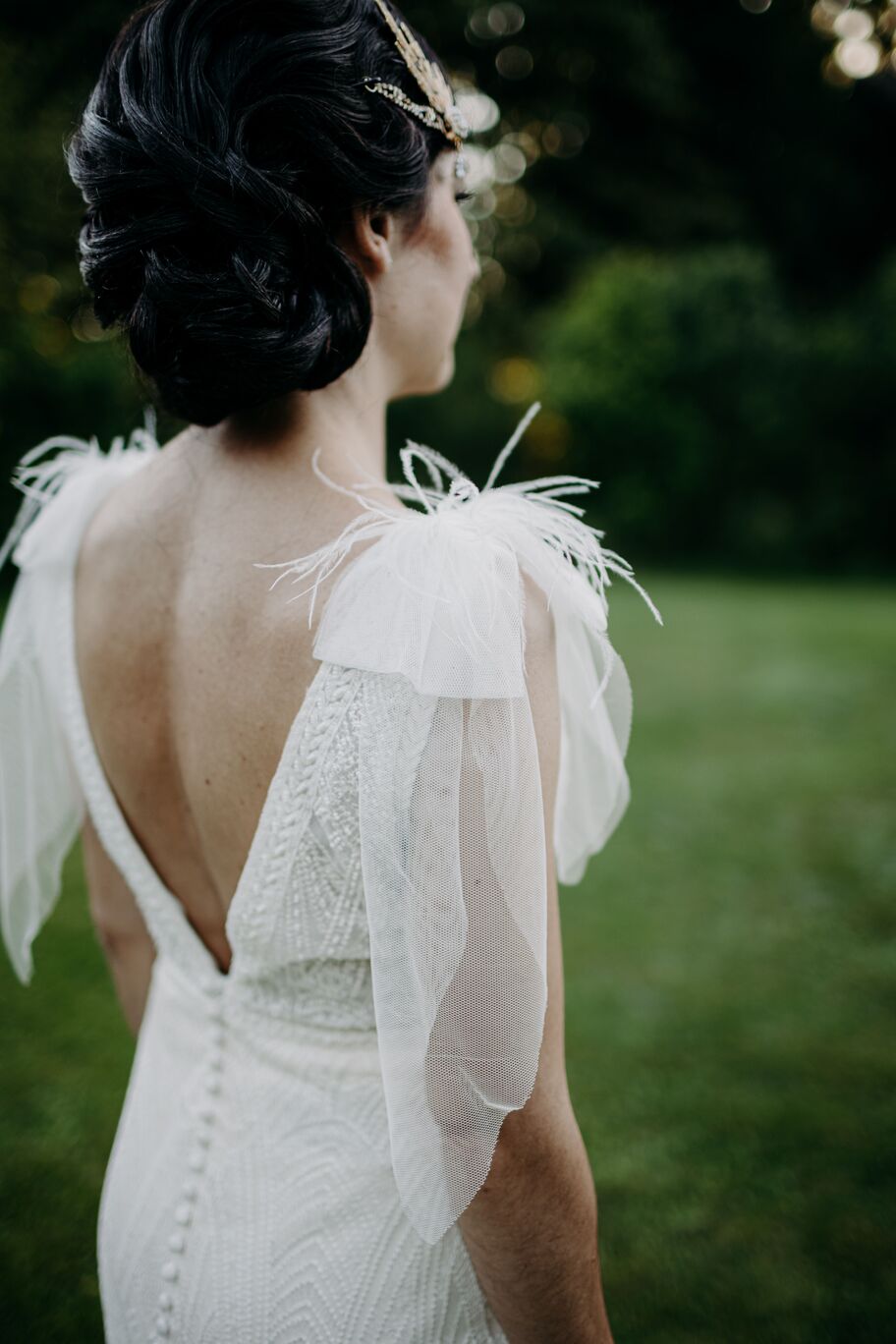 dos nu robe de mariée années 20 gatsby le mans