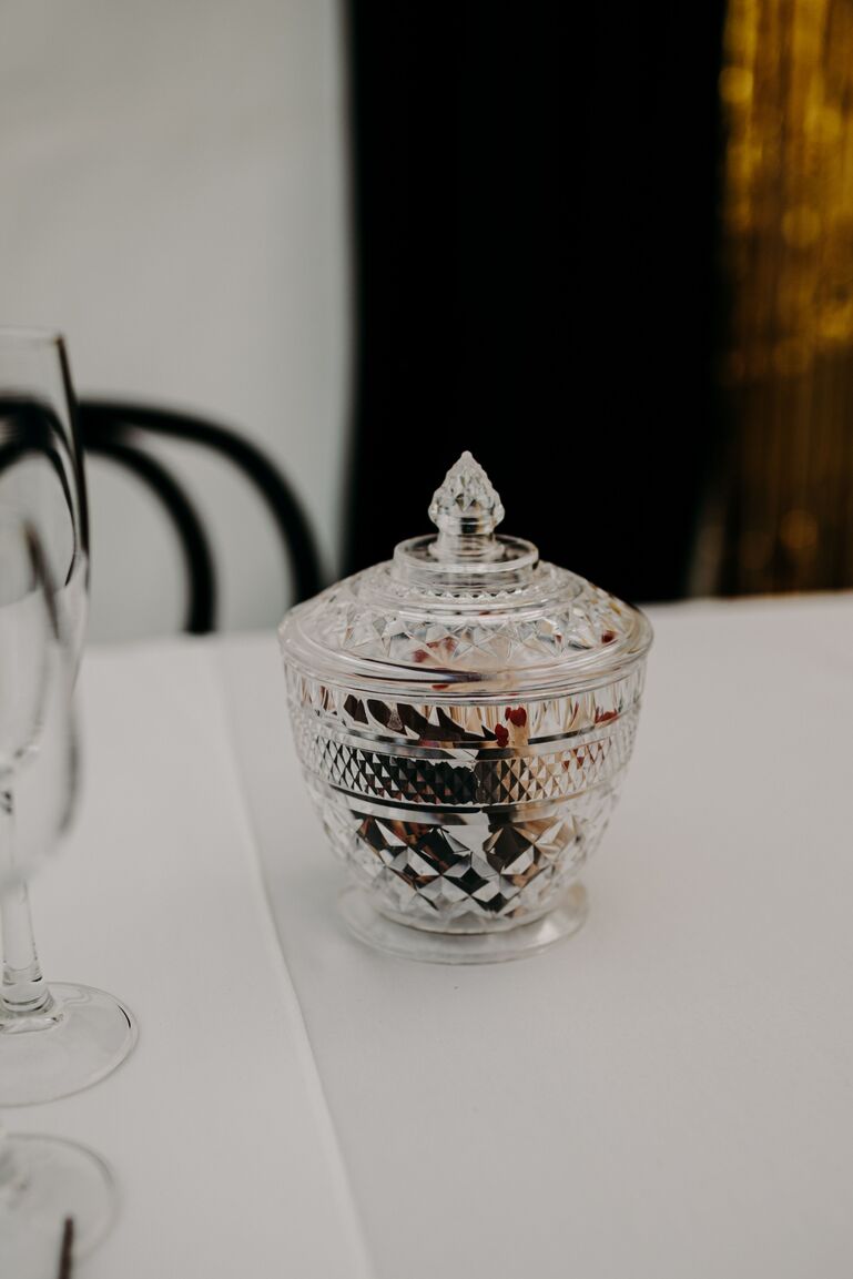 bonbonnière en verre ciselé mariage le mans