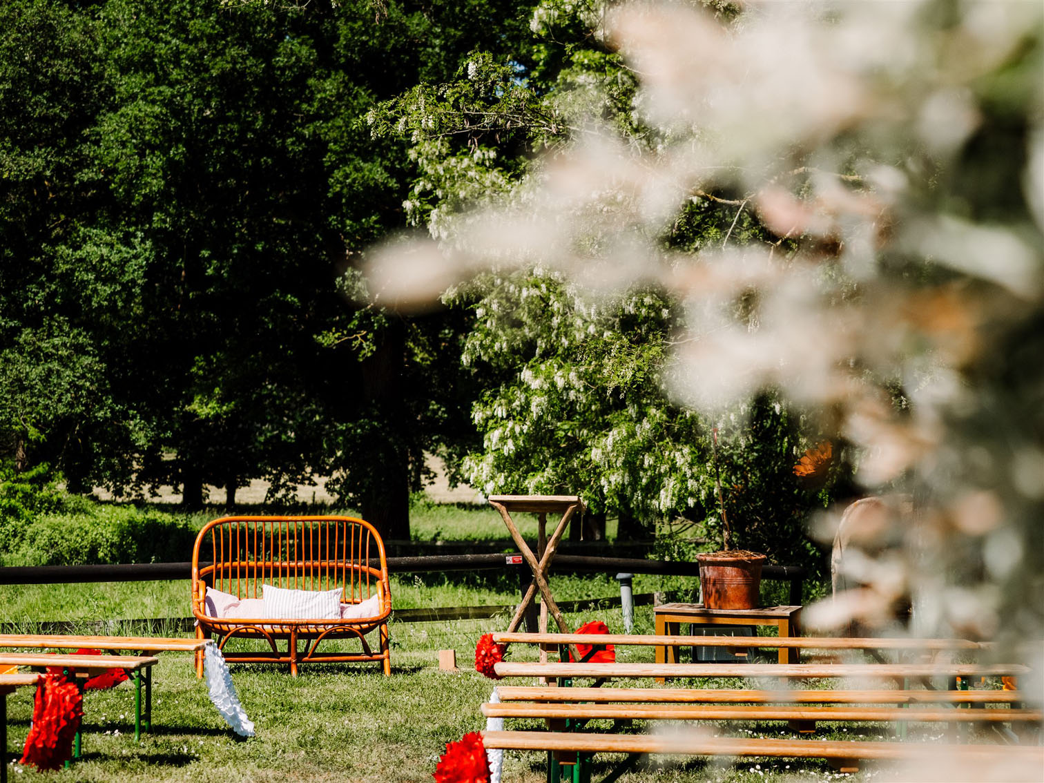 banquette osier ceremonie mariage anjou