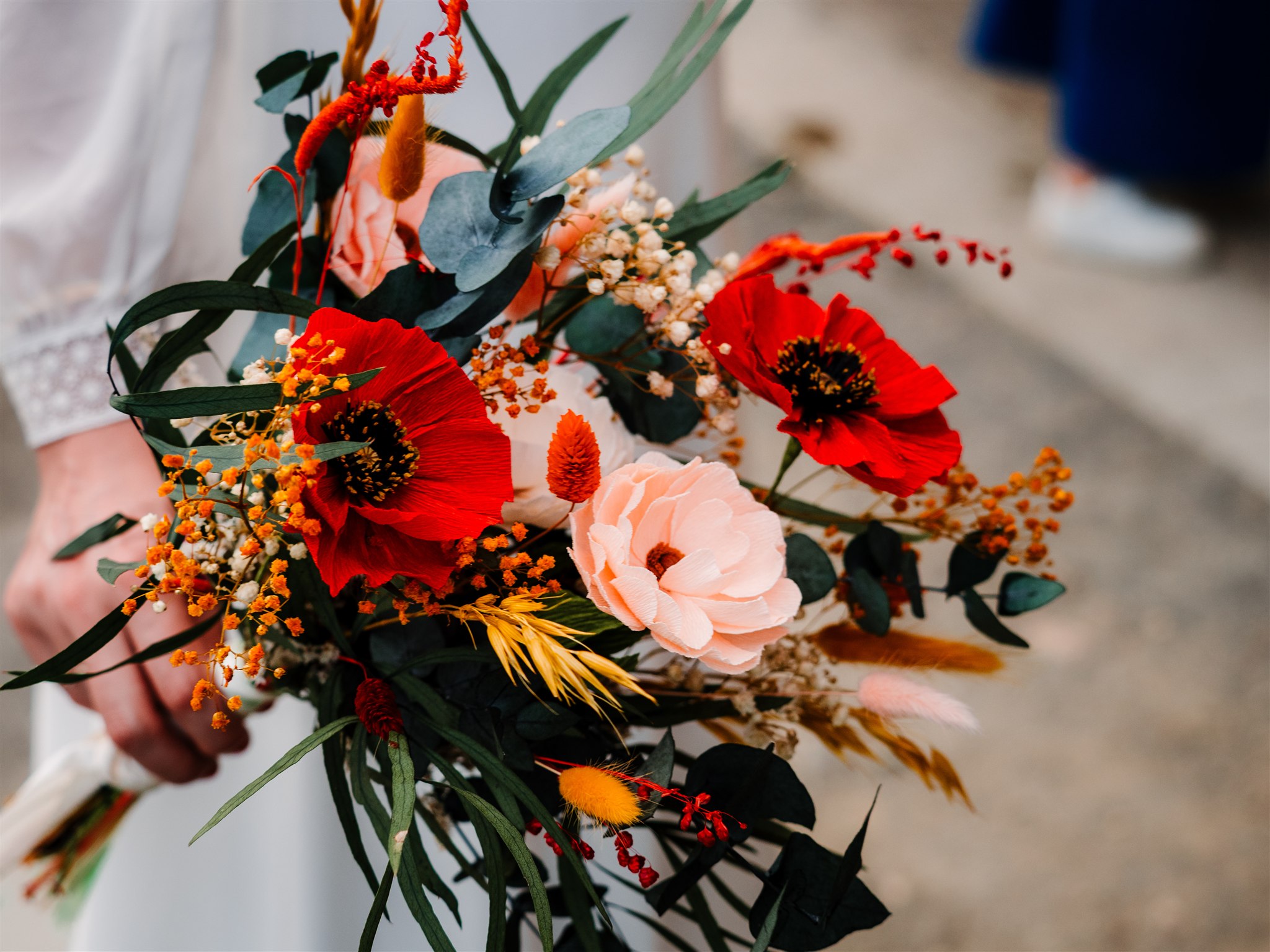 bouquet de mariee colore ecoresponsable angers