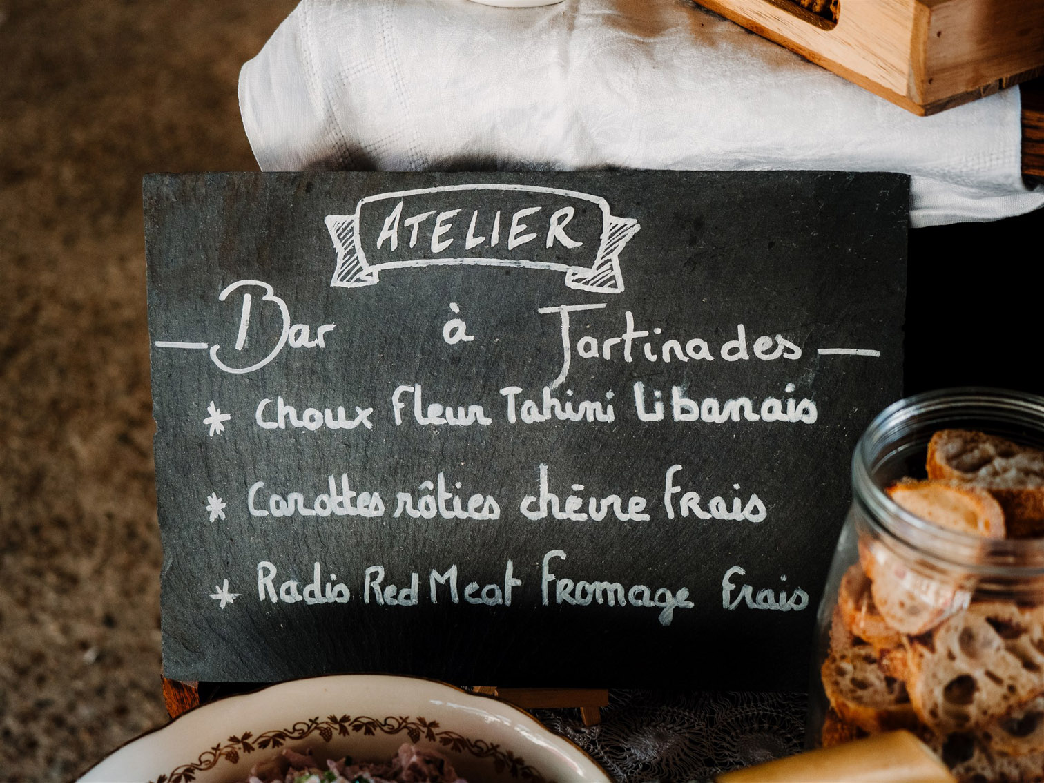 panneau ardoise buffet mariage angers