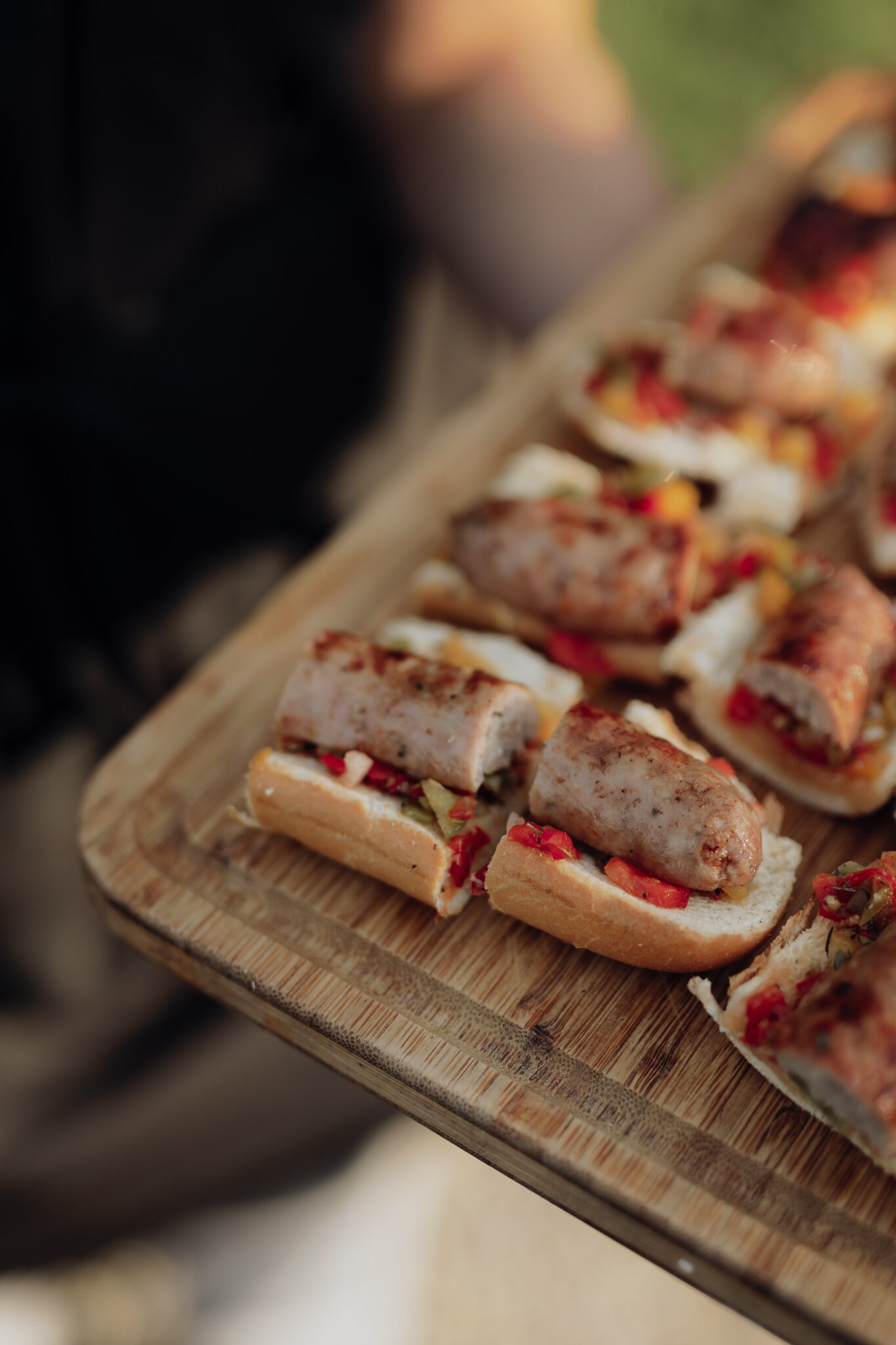 assiette de churipan grillé par traiteur argentin