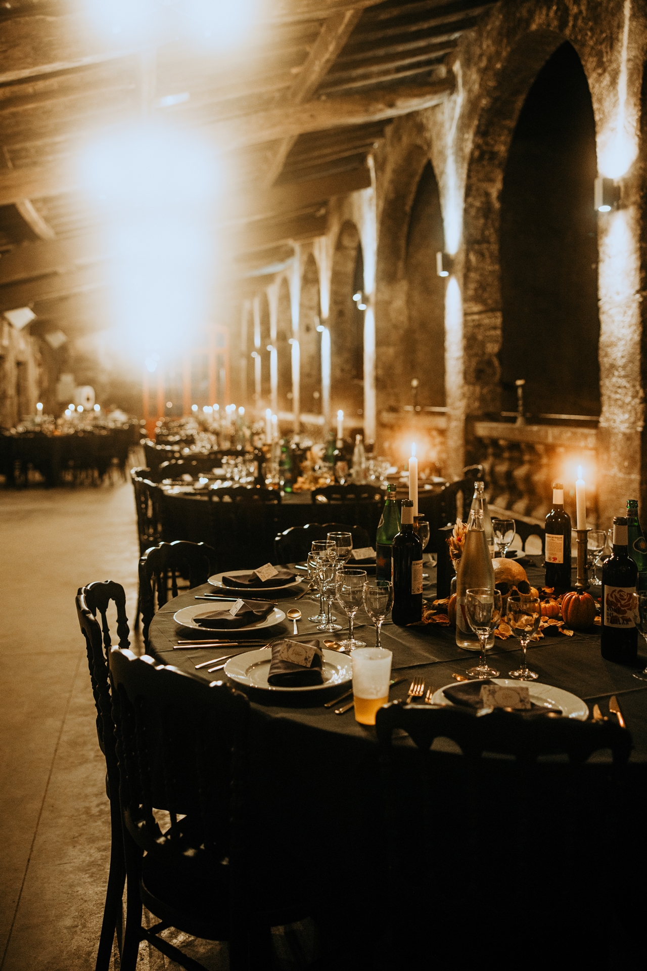 Dîner de mariage automnal au Château du Taillan