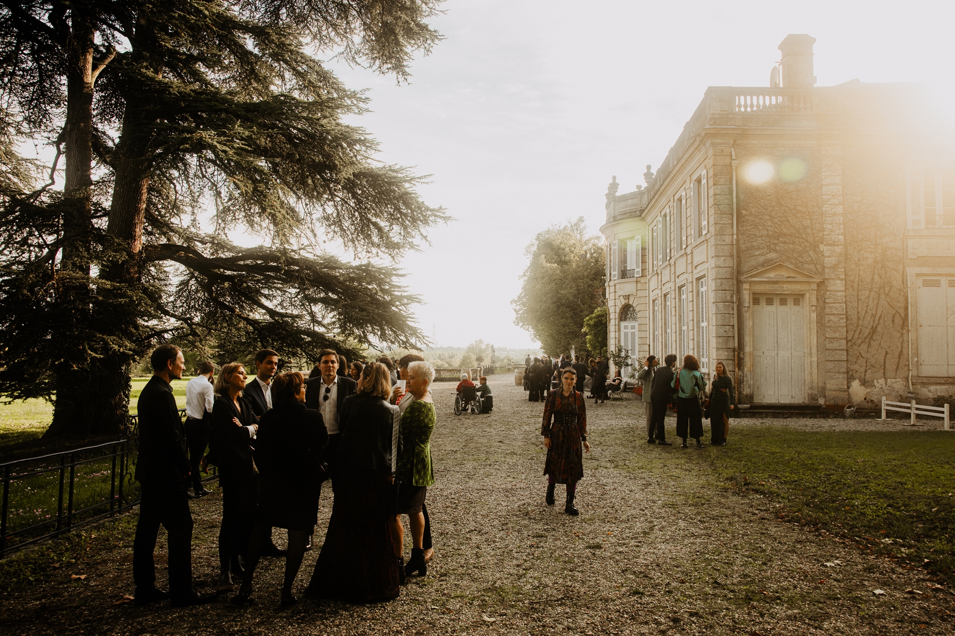 cocktail de mariage en extérieur en automne près de Bordeaux