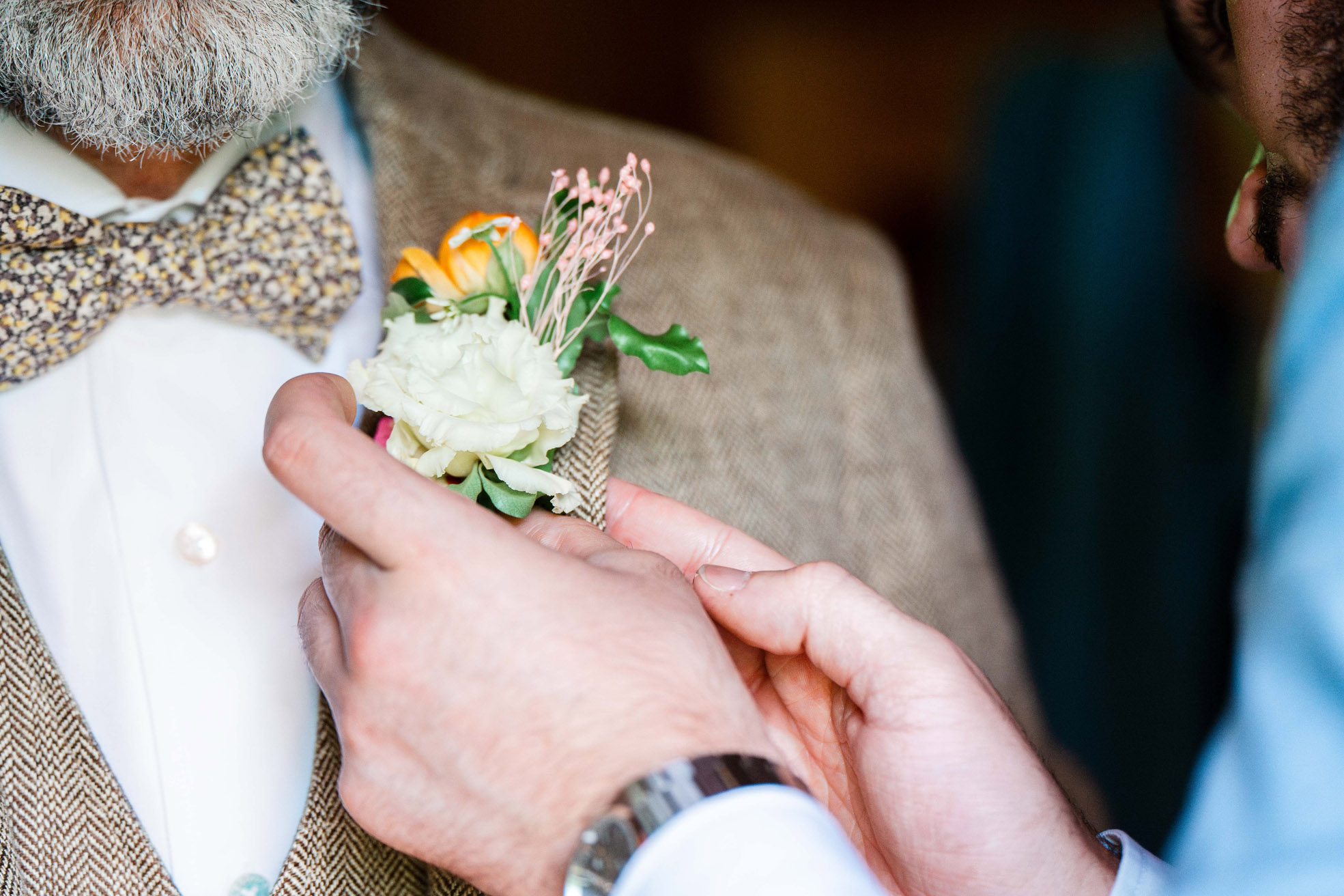 boutonniere fleurs costume mariage angers