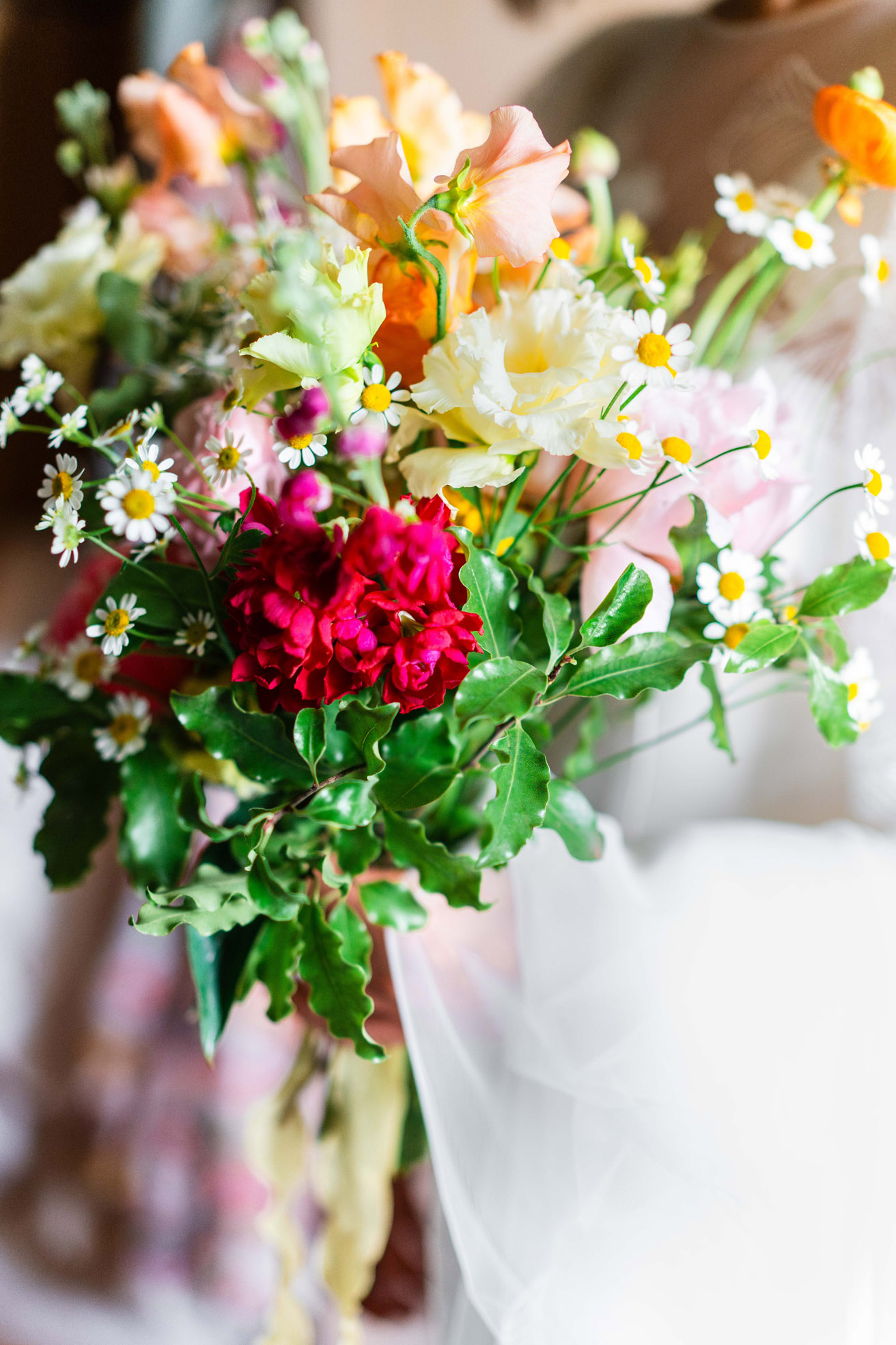 bouquet de mariee multicolore fleurs angers