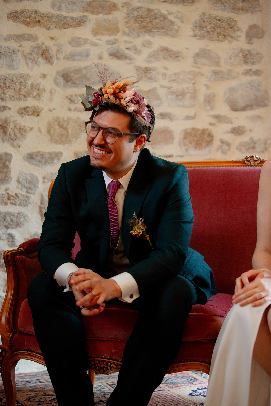 couronne fleurs homme mariage