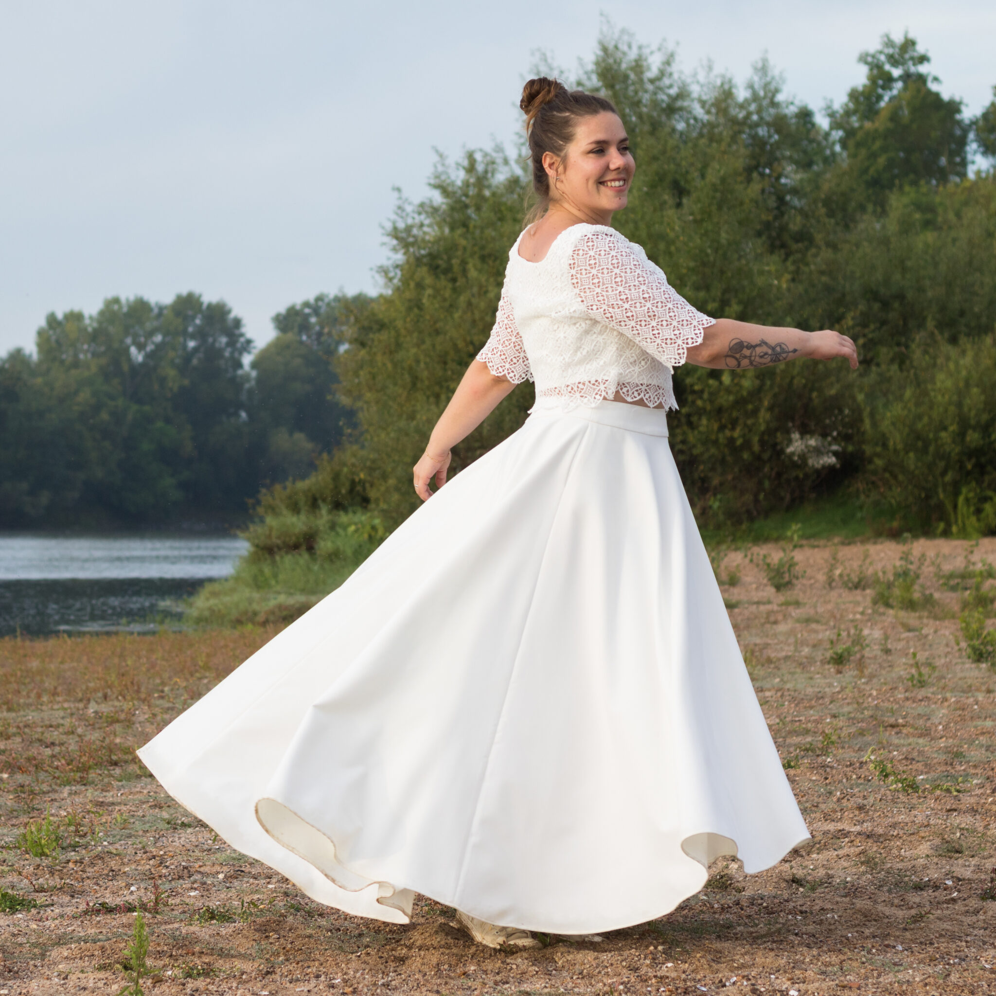 jupe asymetrique mariage rock angers