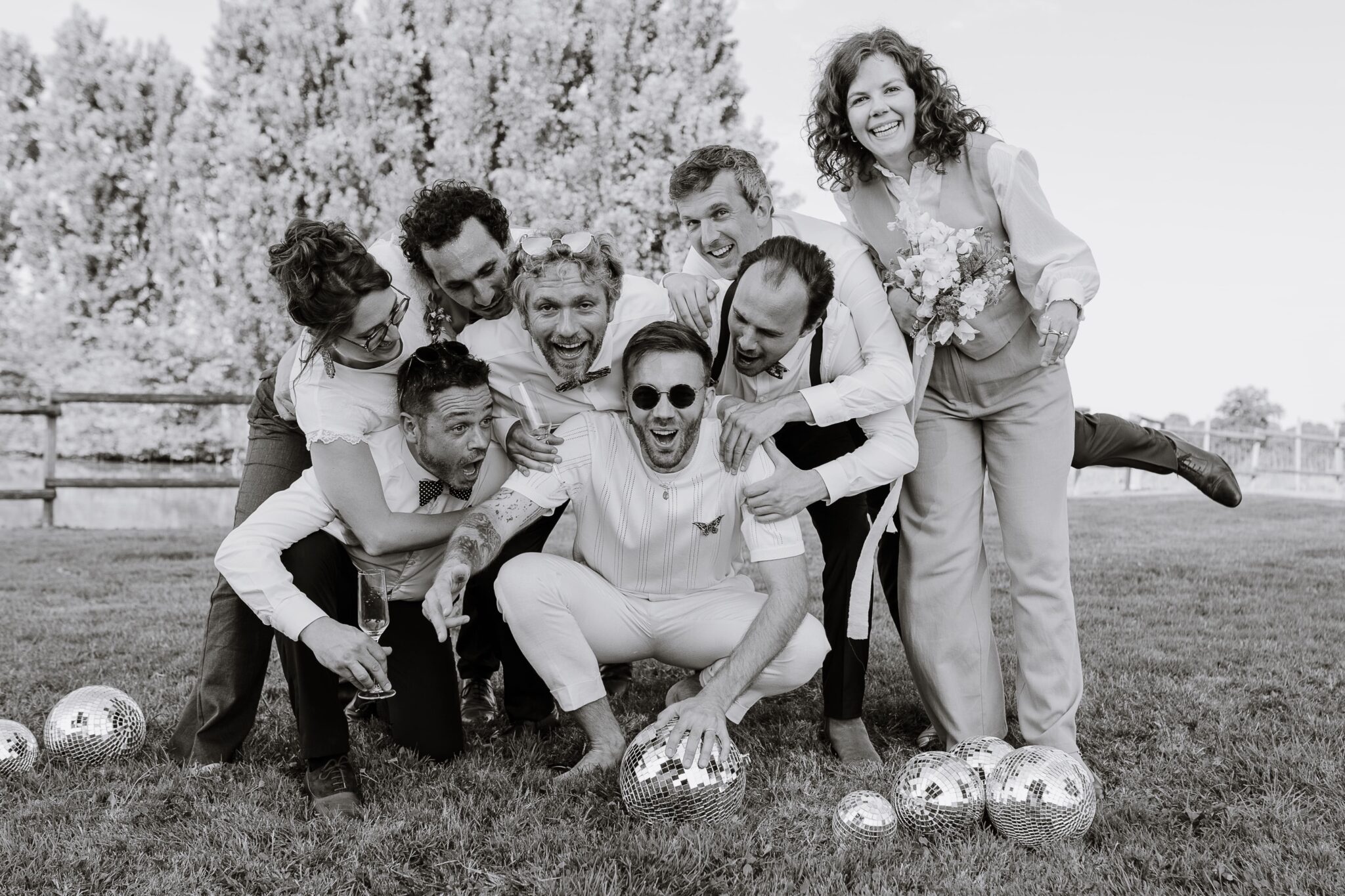photos de groupe fun mariage le mans
