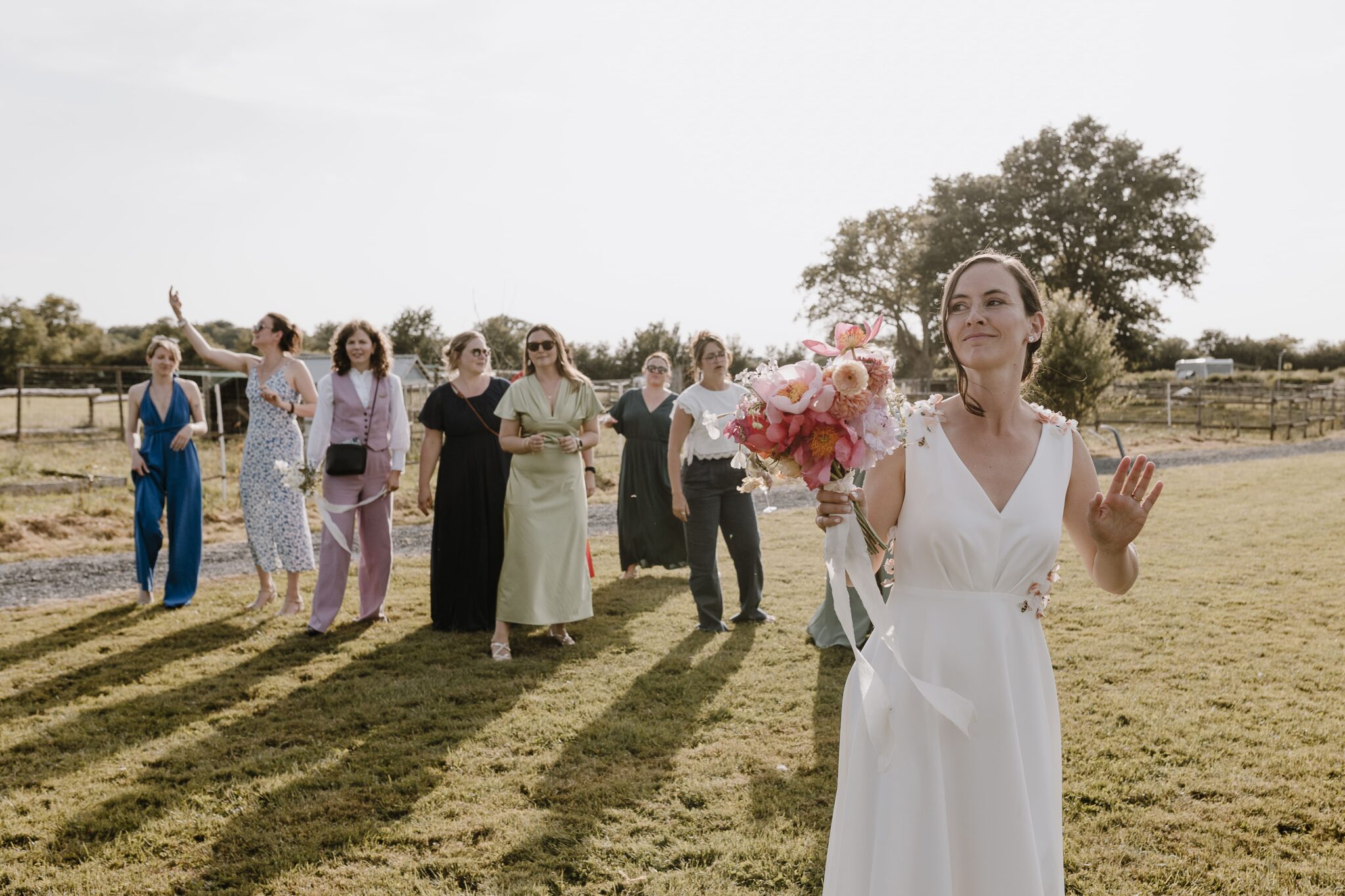 lancer de bouquet traditionnel mariage sarthe