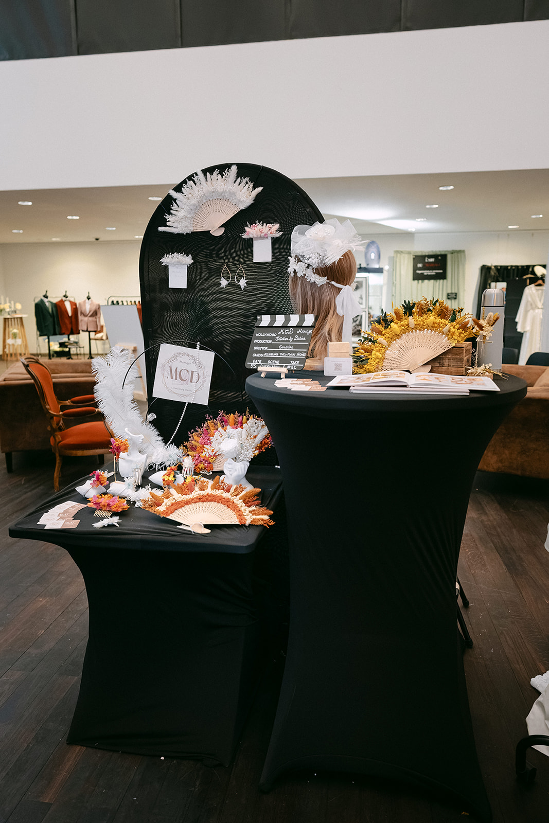 accessoires mariée en fleurs séchées le mans