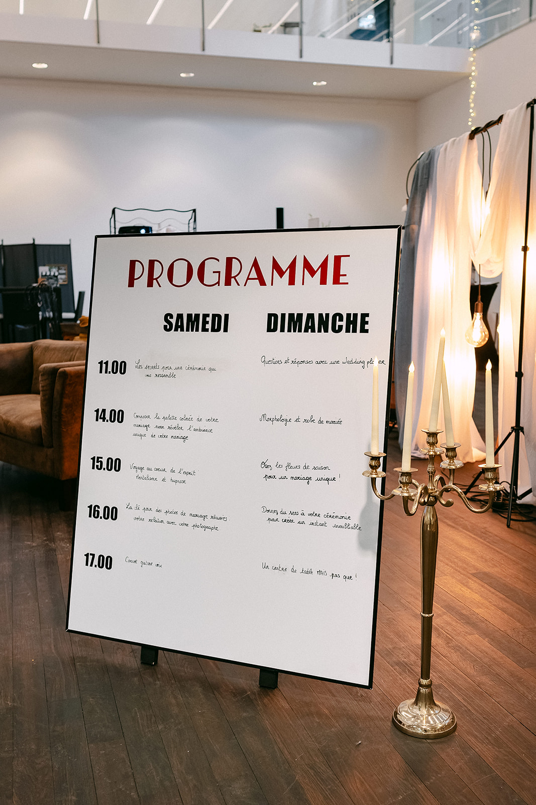 panneau atelier conseil mariage