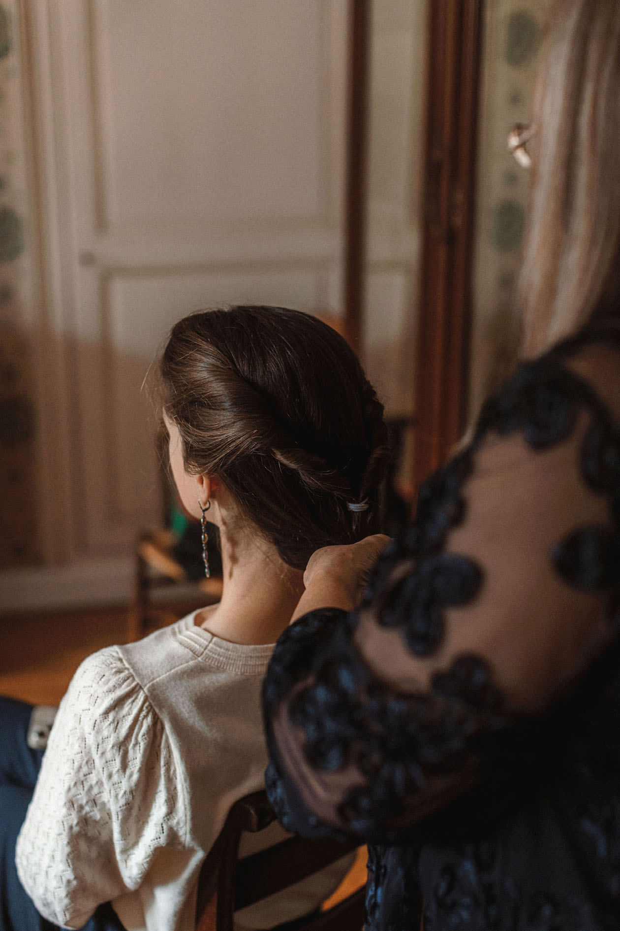 coiffure mariee chignon wavy barrette maine et loire