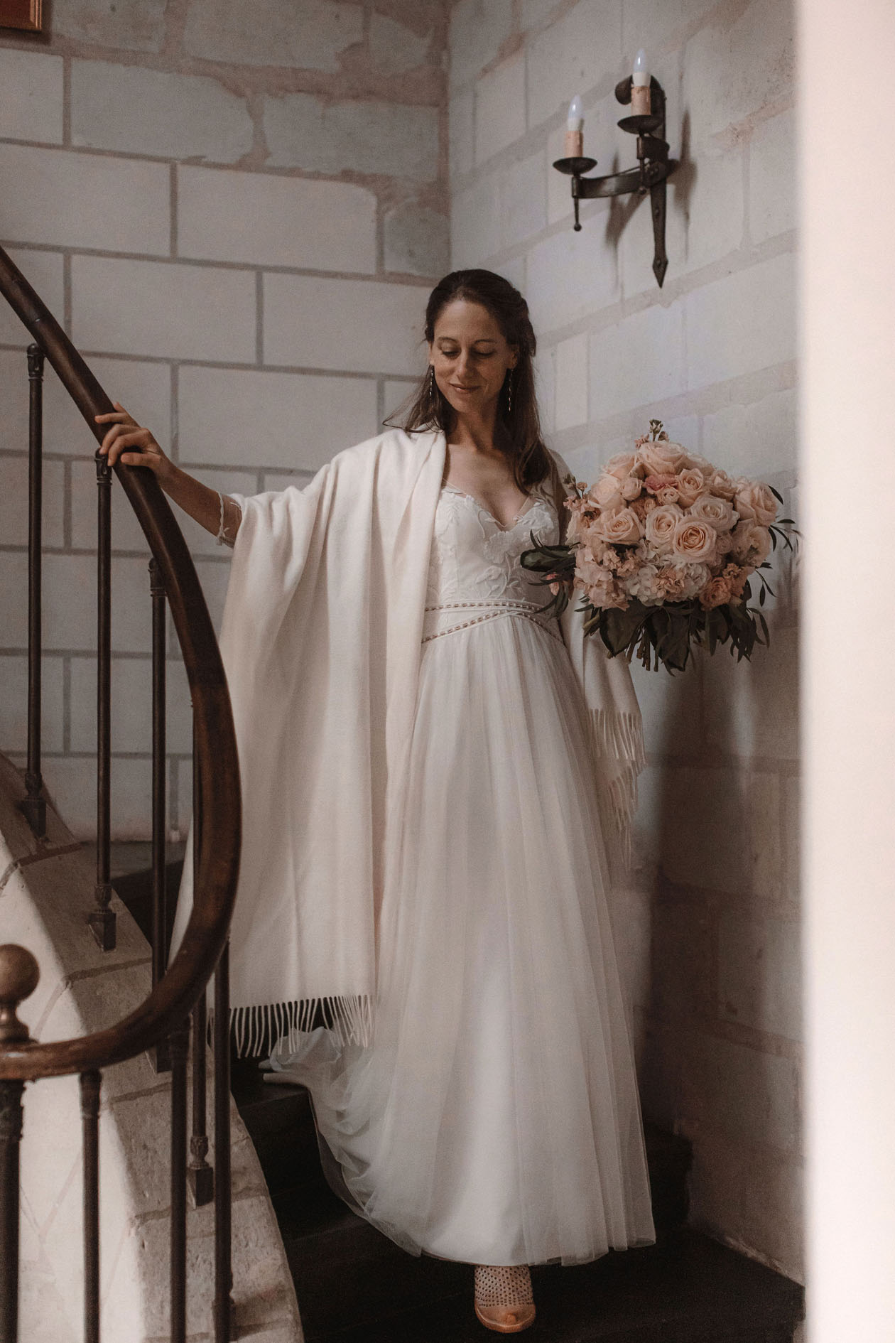 robe de mariee boheme fluide etole cholet