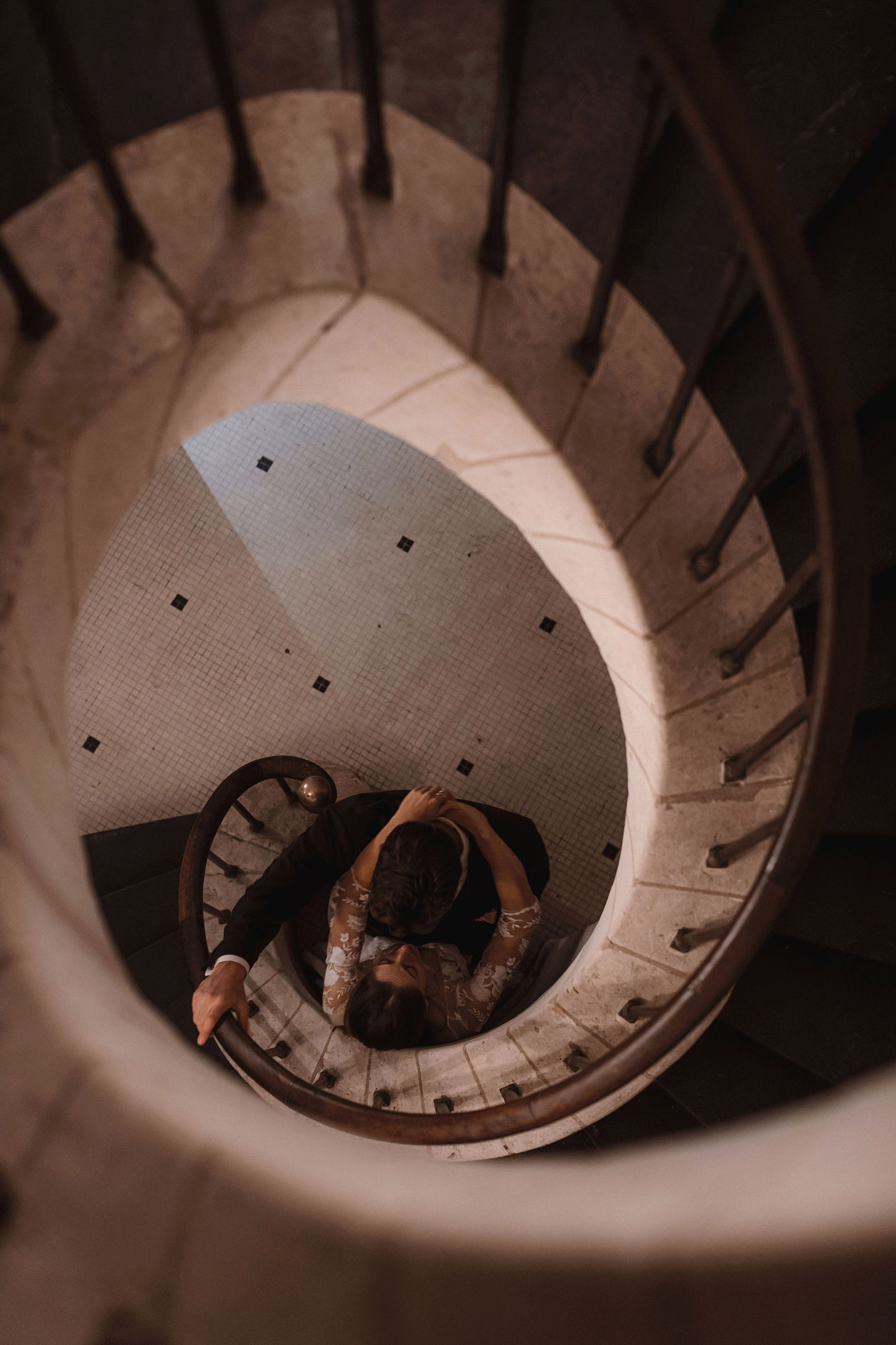 escalier perspective photographie mariage cholet
